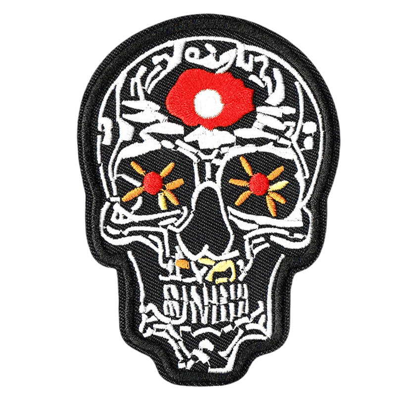 Wholesale Punk Skull Embroidered Patches DIY Sew On Clothing Accessory For Coats