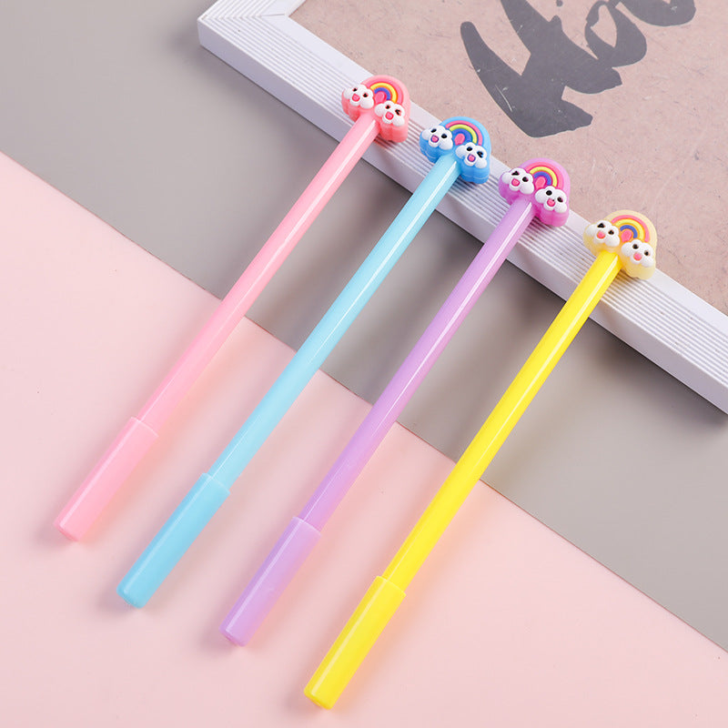 Wholesale Plastic Rainbow Cloud Rabbit Gel Pen