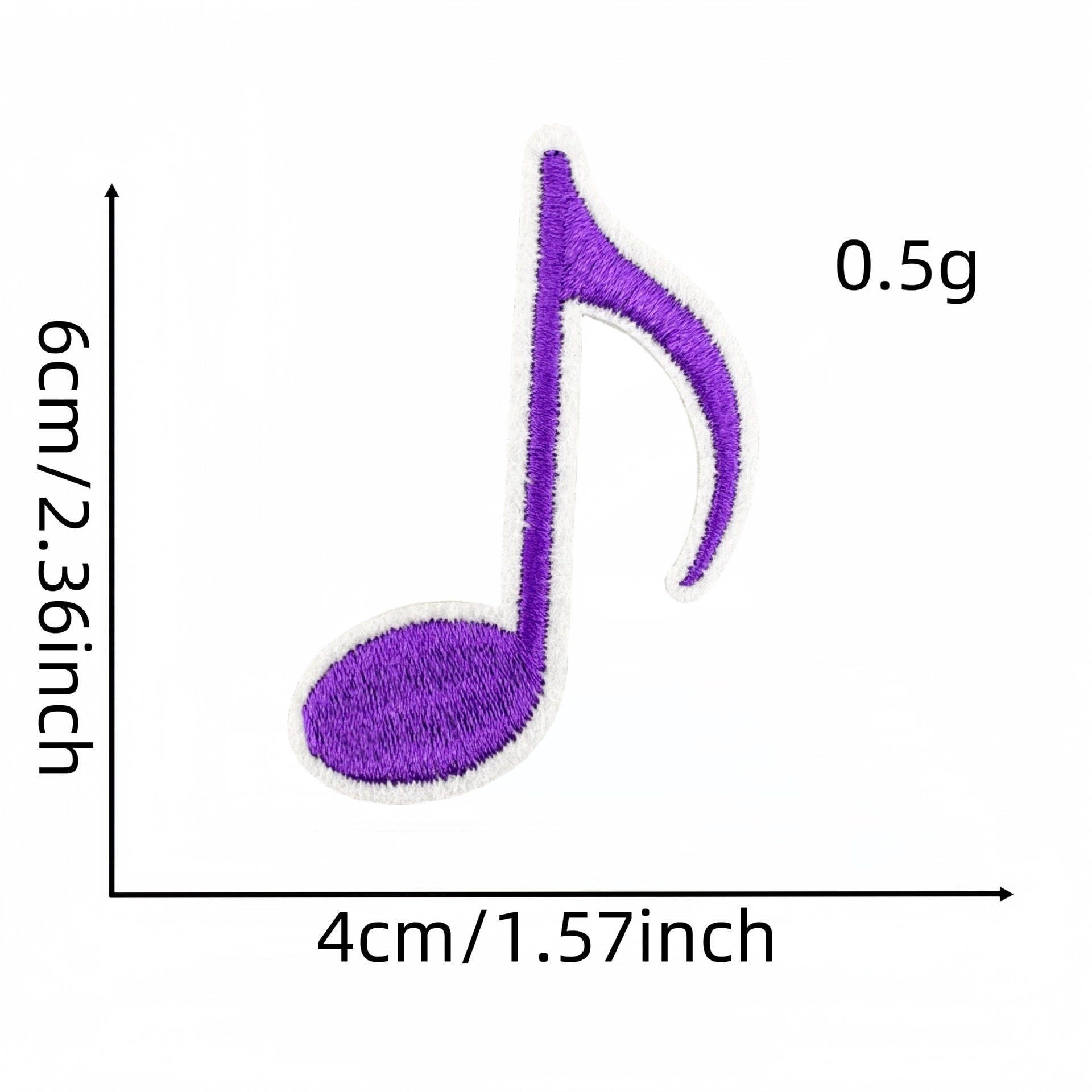 Wholesale Fashion Musical Note Iron On Cloth Patches For DIY Clothing Decoration Boutique Accessory