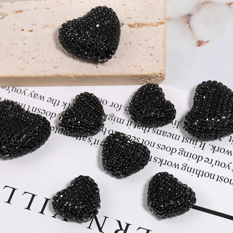 Wholesale 5PCS Rhinestone Claw Chain Love Drill Ball Acrylic Straight Hole Beads