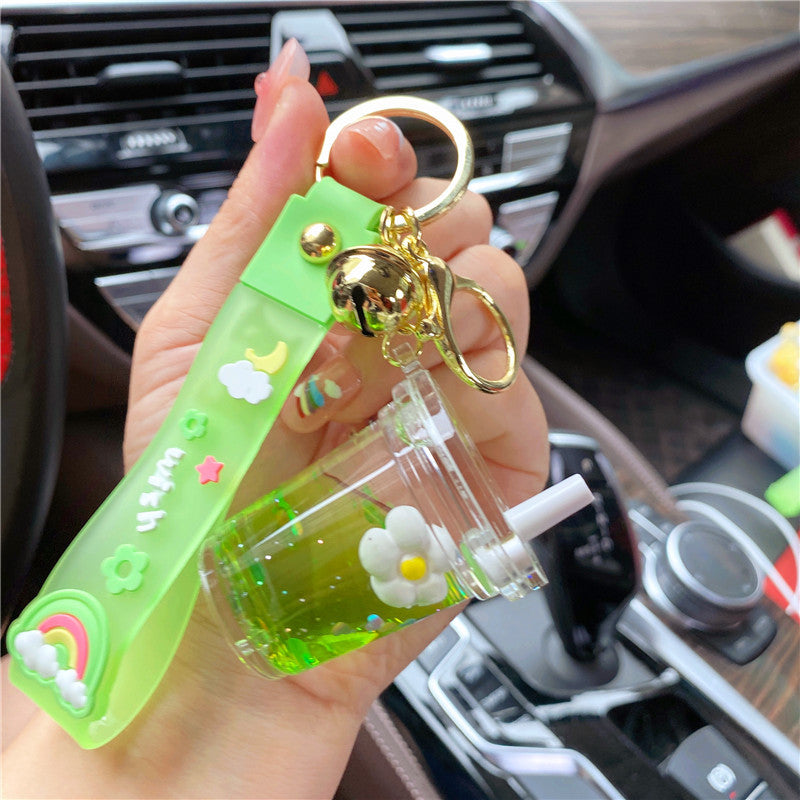 Wholesale Sunflower Floating Bottle Keychains