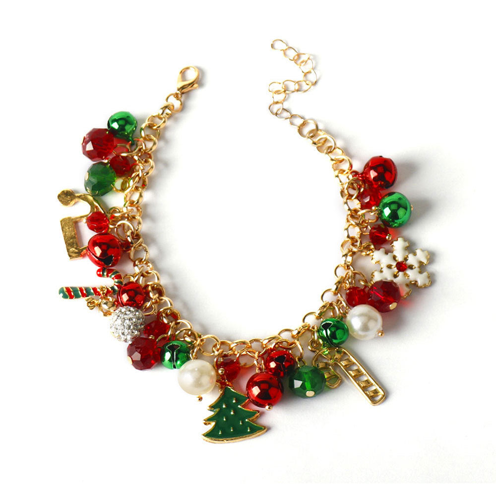 Wholesale Snowflake Reindeer Christmas Tree Fashion Creative Alloy Bracelet