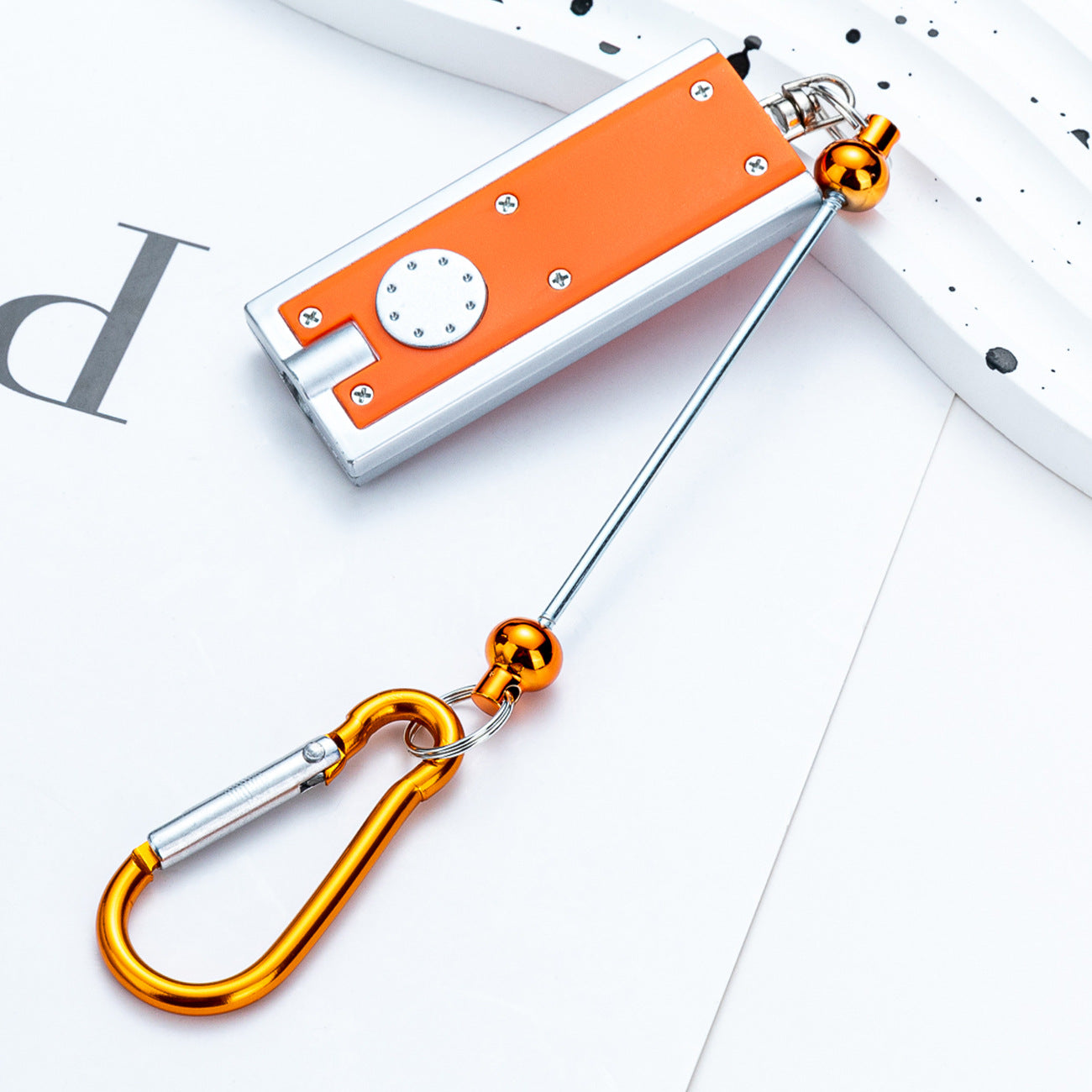 Wholesale DIY Beaded LED Mountaineering Buckle Light Square LED Small Flashlight