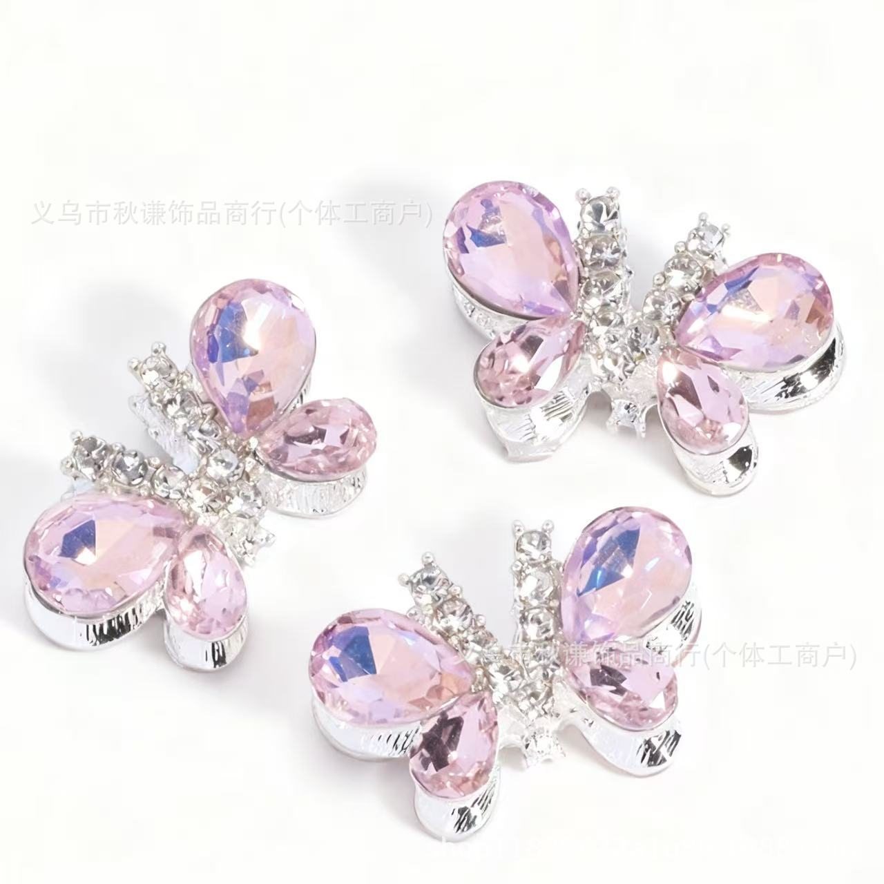 Wholesale 10pcs Colorful sparkling diamond butterfly Crystal Beads