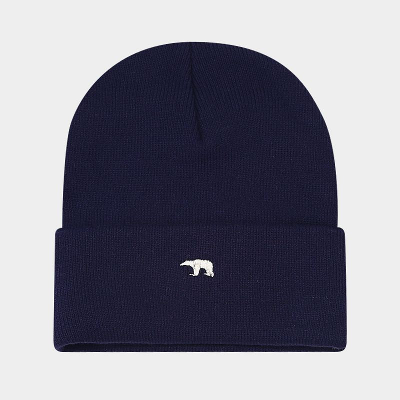 Wholesale Bear Embroidery Thickened Warm Winter Woolen Knitted Hat