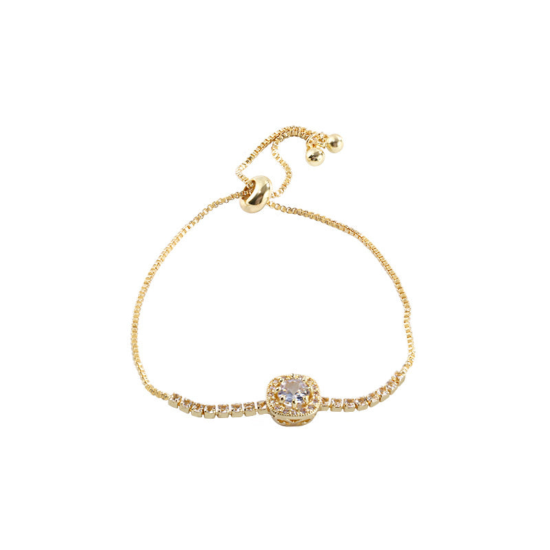 Wholesale Square Zircon Pull-out Bracelet