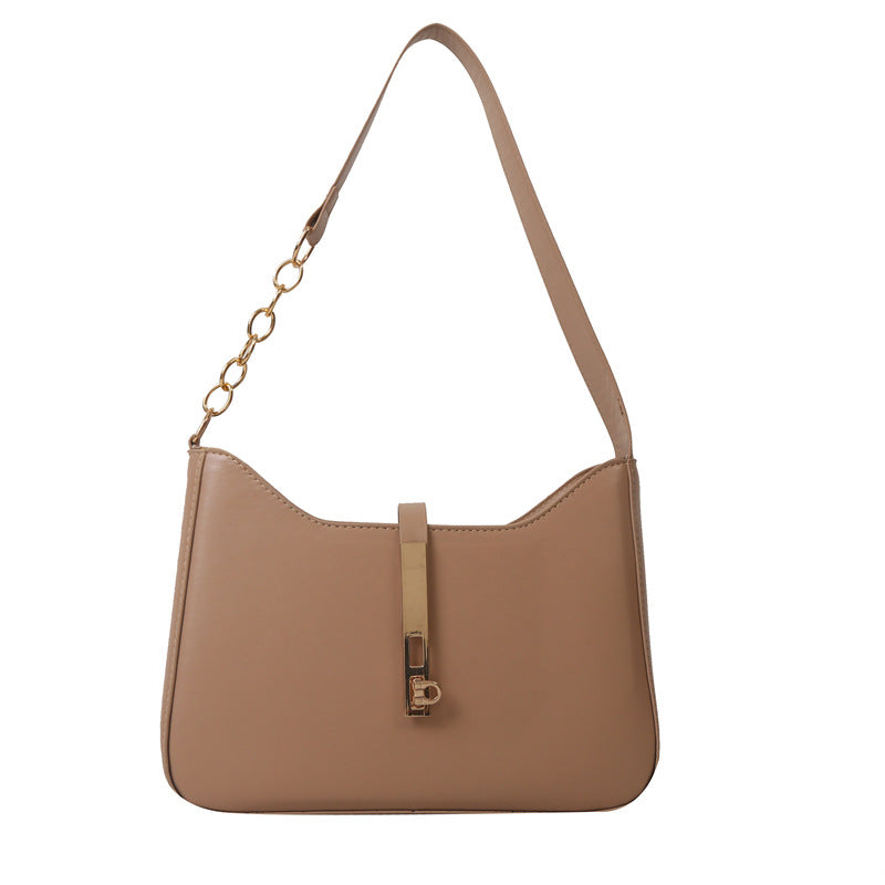 Wholesale Casual Simple Retro Fashion Lock Shoulder Underarm Bag