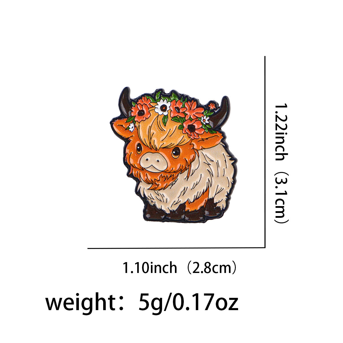 Wholesale Cartoon Quote Yak Brooch Metal Brooch Badge