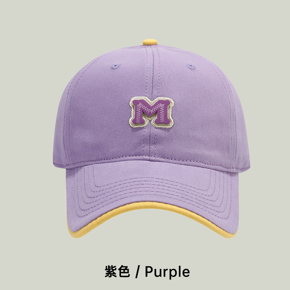 Wholesale Fashionable M Letter Embroidery Soft Top Casual Baseball Cap
