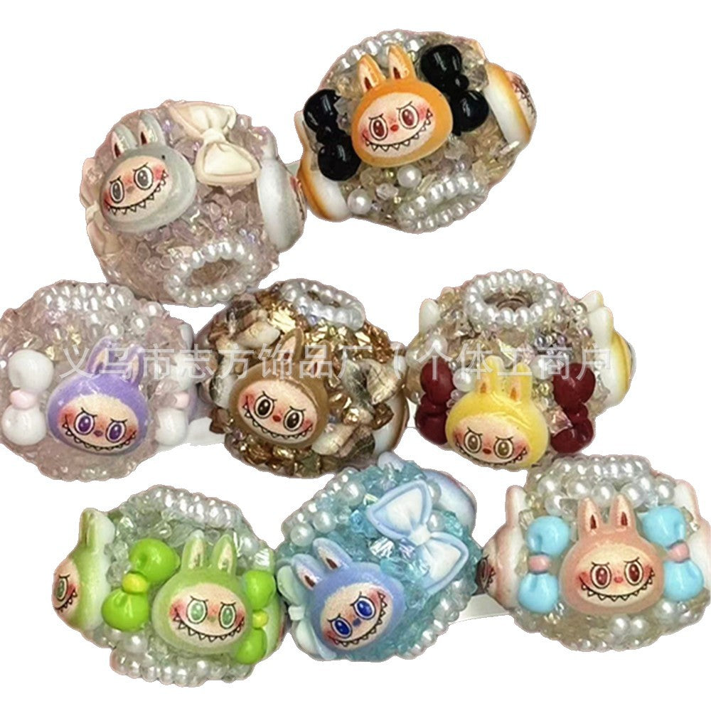 Wholesale 30pcs/pack Cartoon Sugar Monster Beaded Flower Balls DIY OLY Exclusive