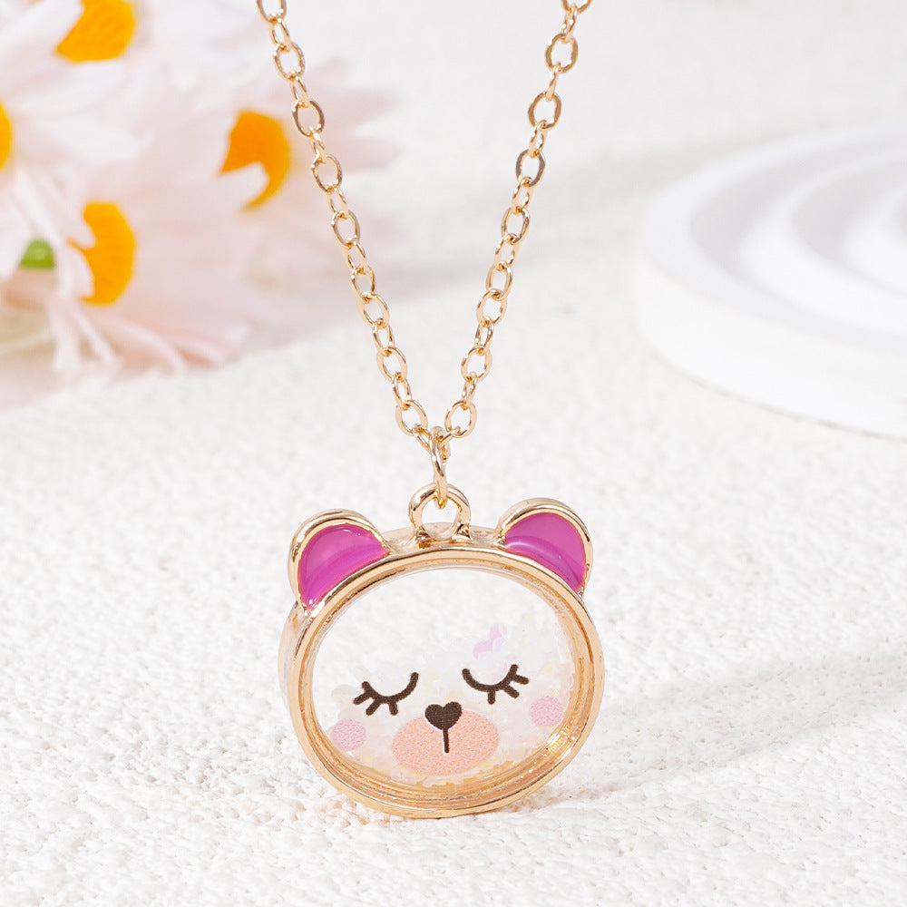 Wholesale Cute Cat Frog Bear Kidsren' s Necklace