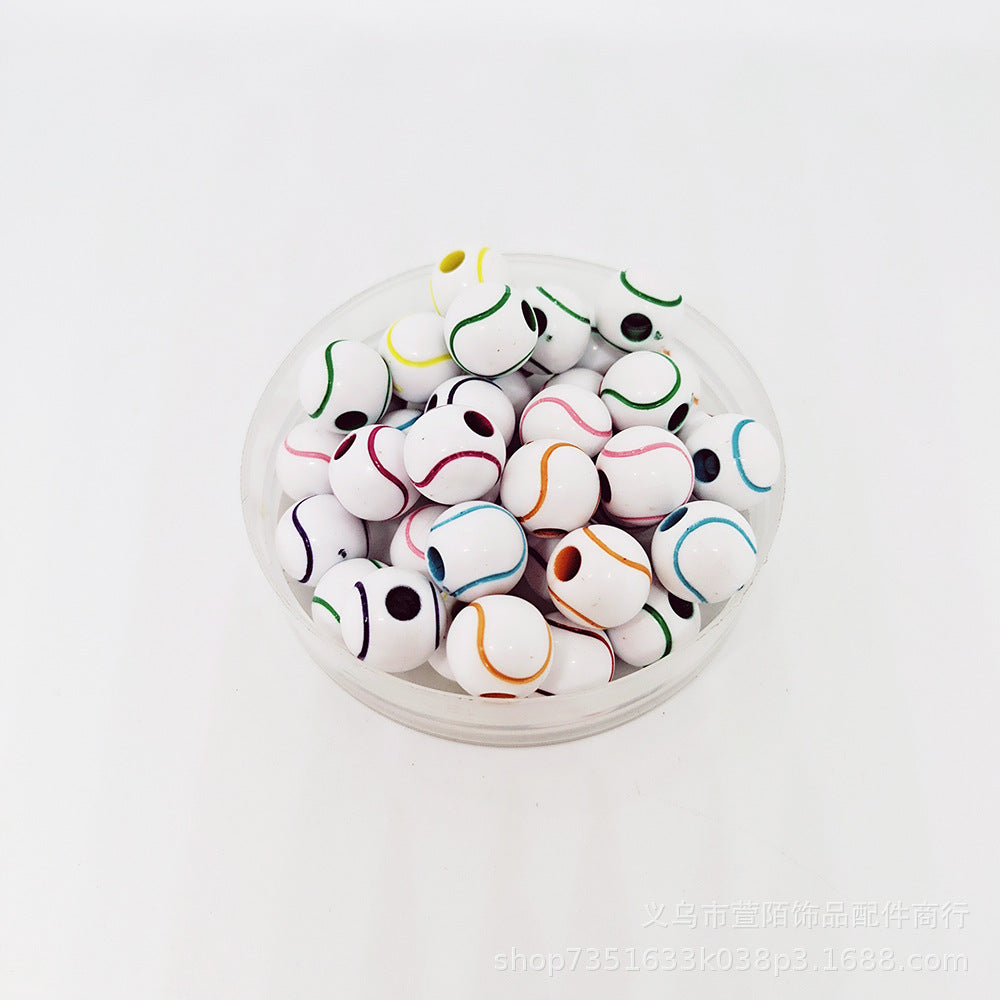 Cuentas de agujero recto de tenis deportivo acrílico al por mayor