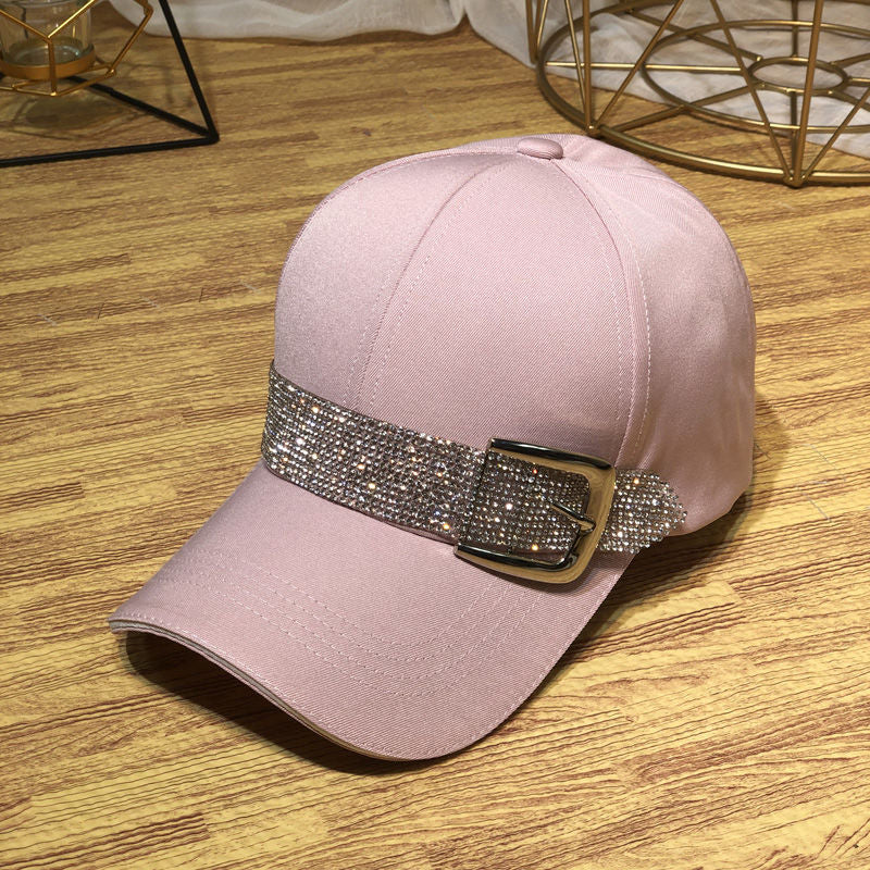 Wholesale Rhinestone Belt Buckle Visor Fashion Hat