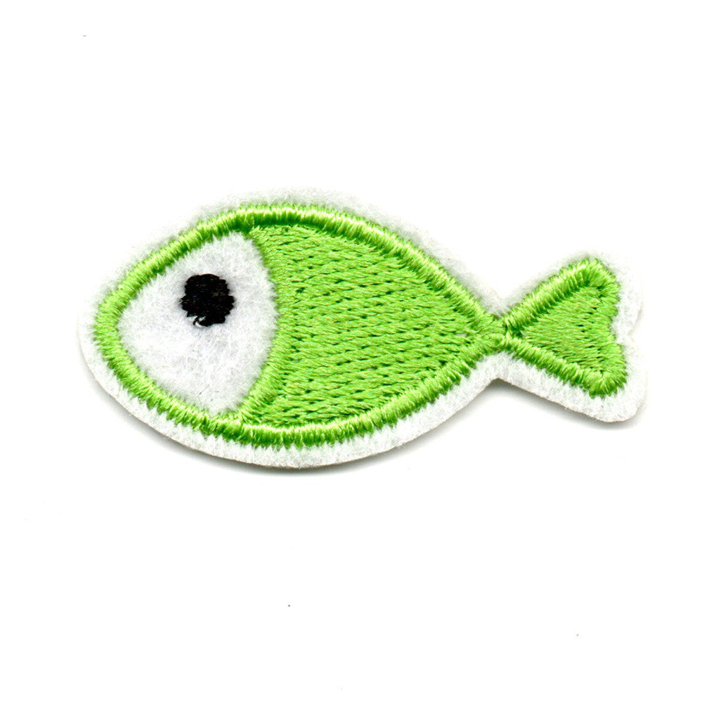 Wholesale Non Woven Fabric Embroidered Fish Patches Cartoon DIY Applique Decorative Craft Supply For Towels