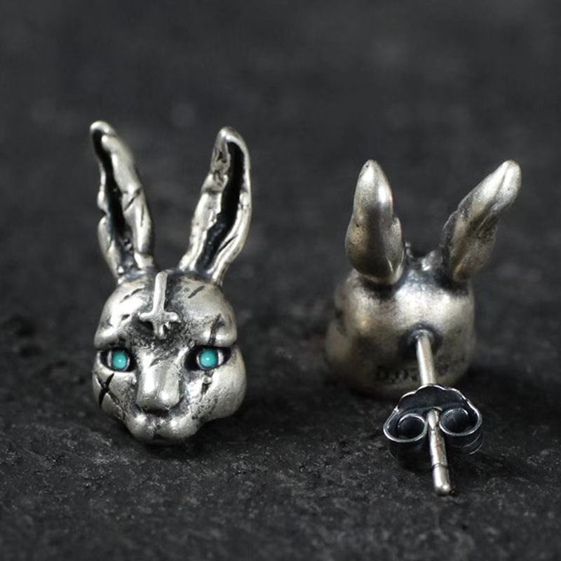 Wholesale Gothic Copper Rabbit Earrings