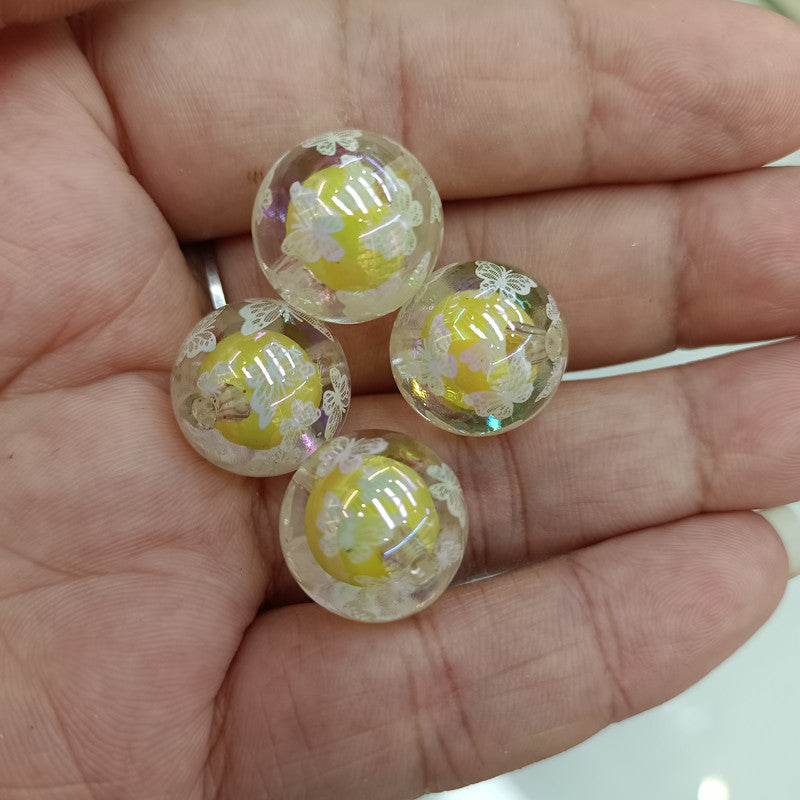 Wholesale 200pcs 16mm Personalized UV Plated White Butterfly Jewelry Accessories Beads