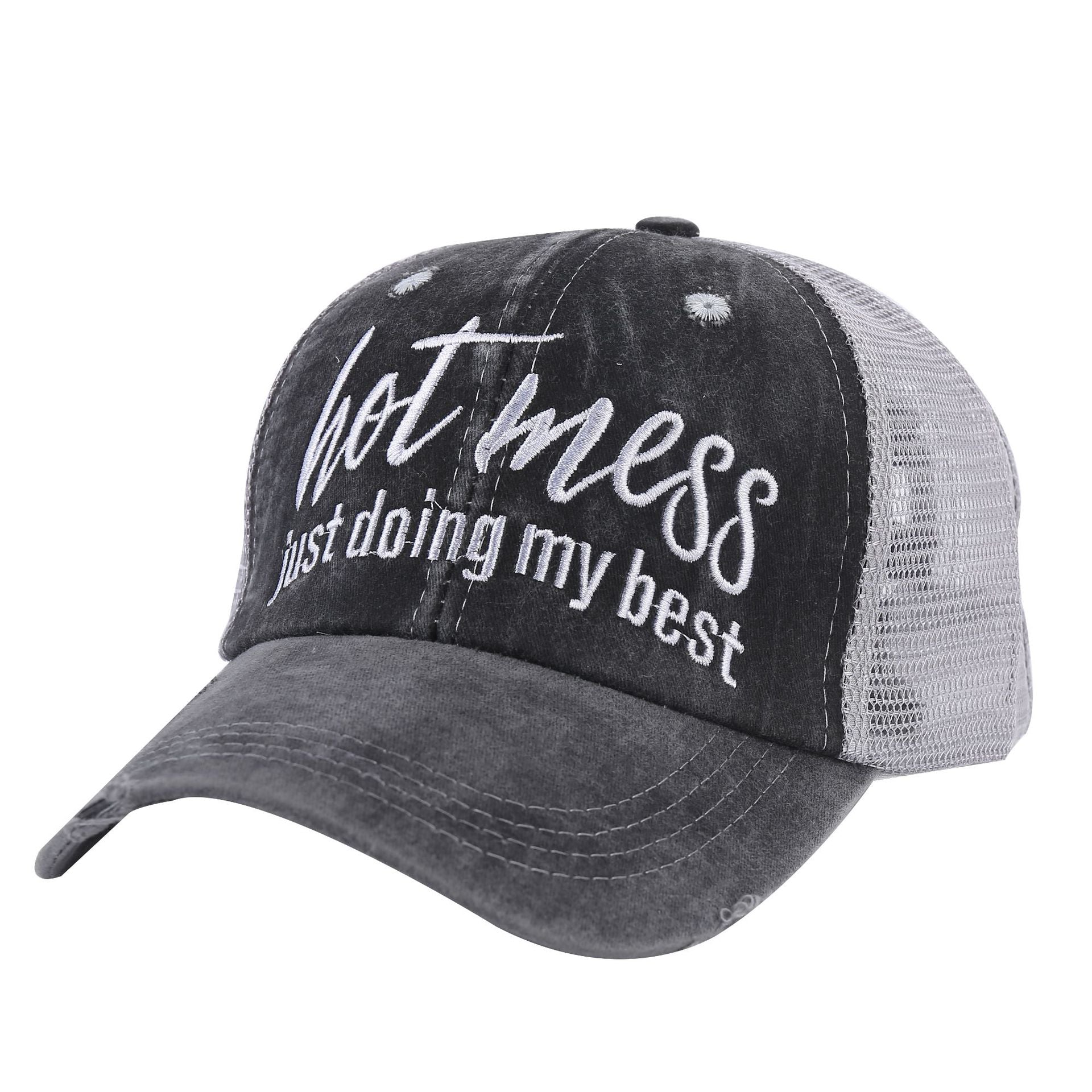 Wholesale Ponytail Embroidered Cotton Baseball Caps