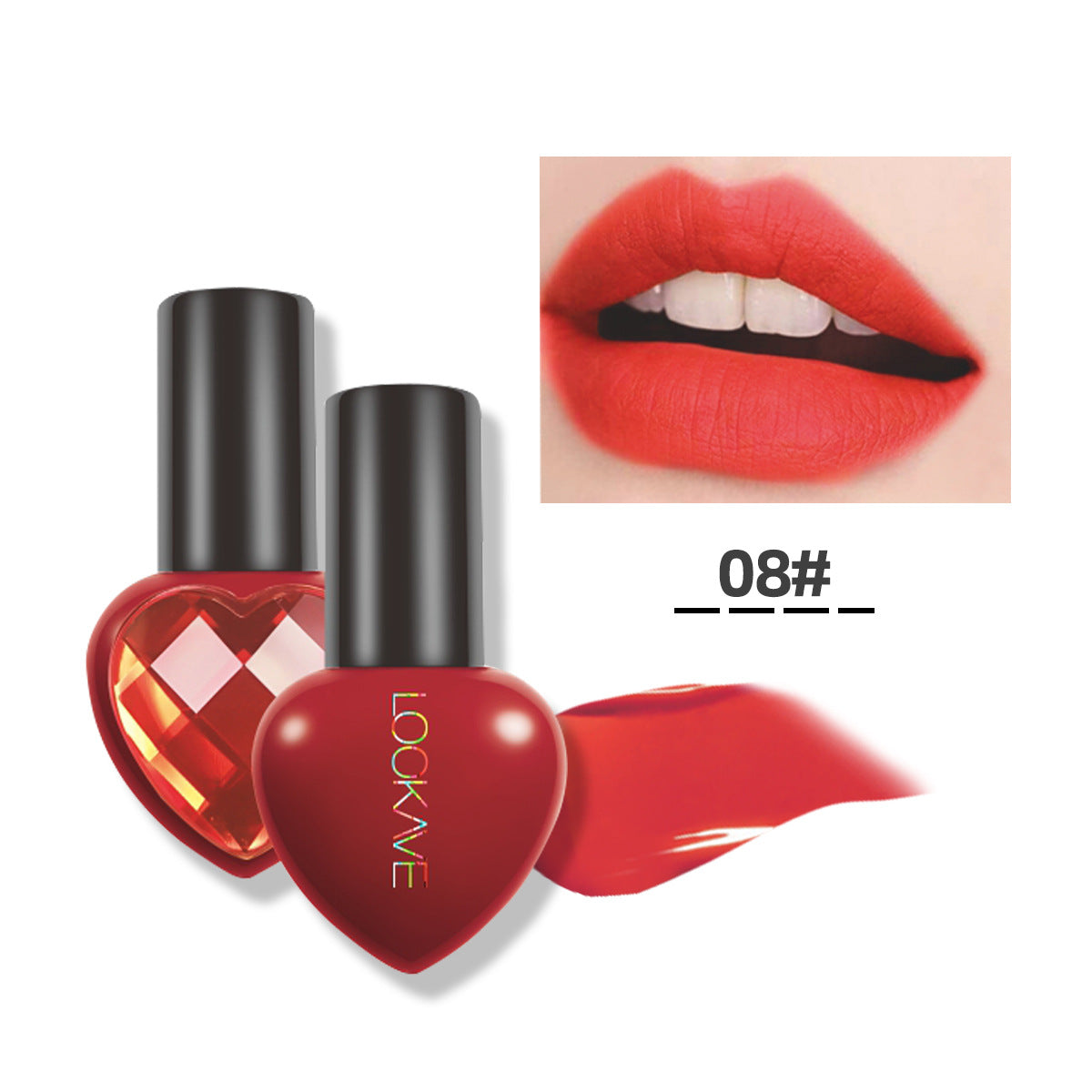 Wholesale Plastic 8 Colors Heart Shape Lip Gloss