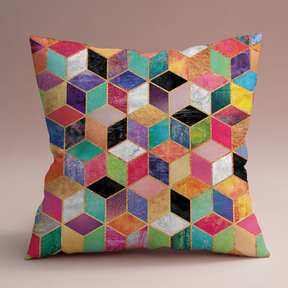 Wholesale Geometric Pattern Short Plush Pillowcases