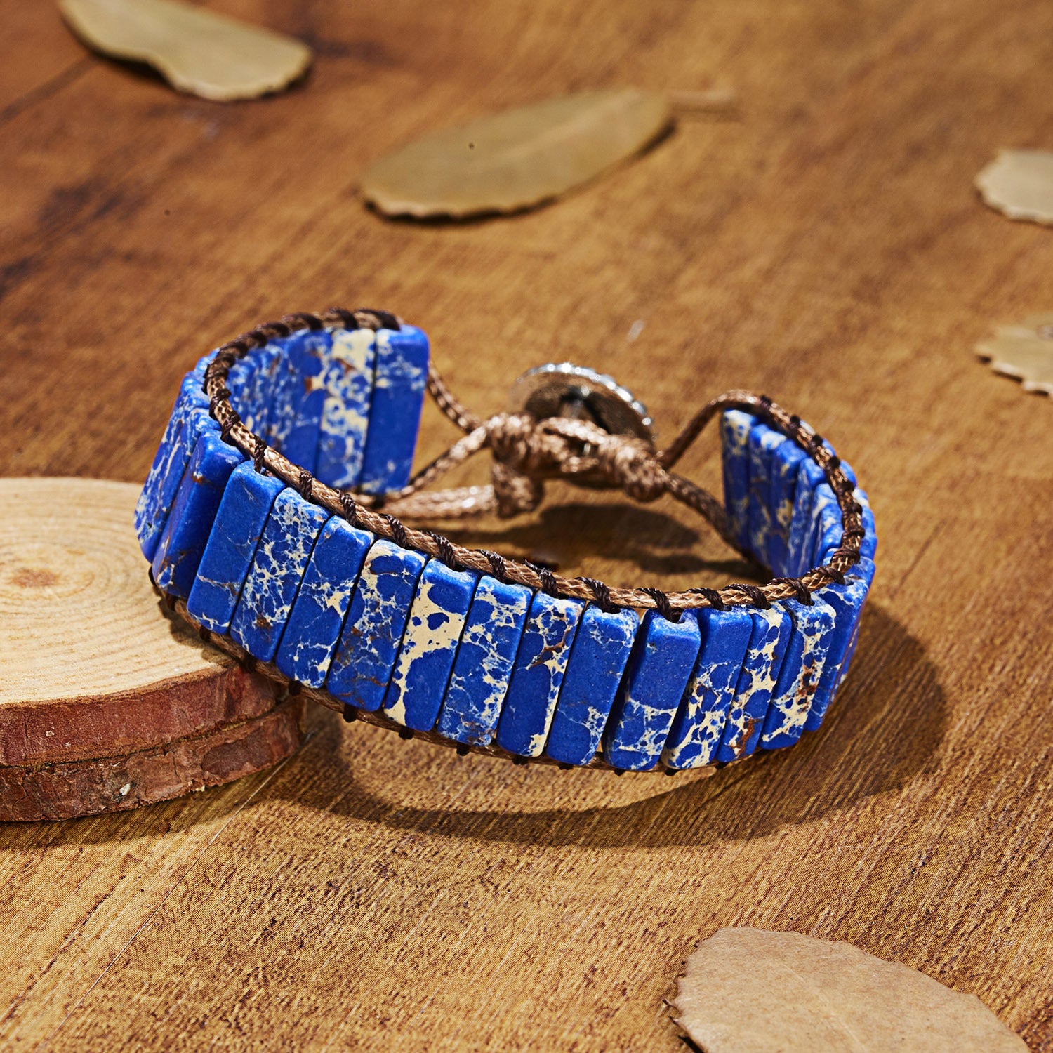 Wholesale Braided Slipknot Geometric Natural Stone Bracelet