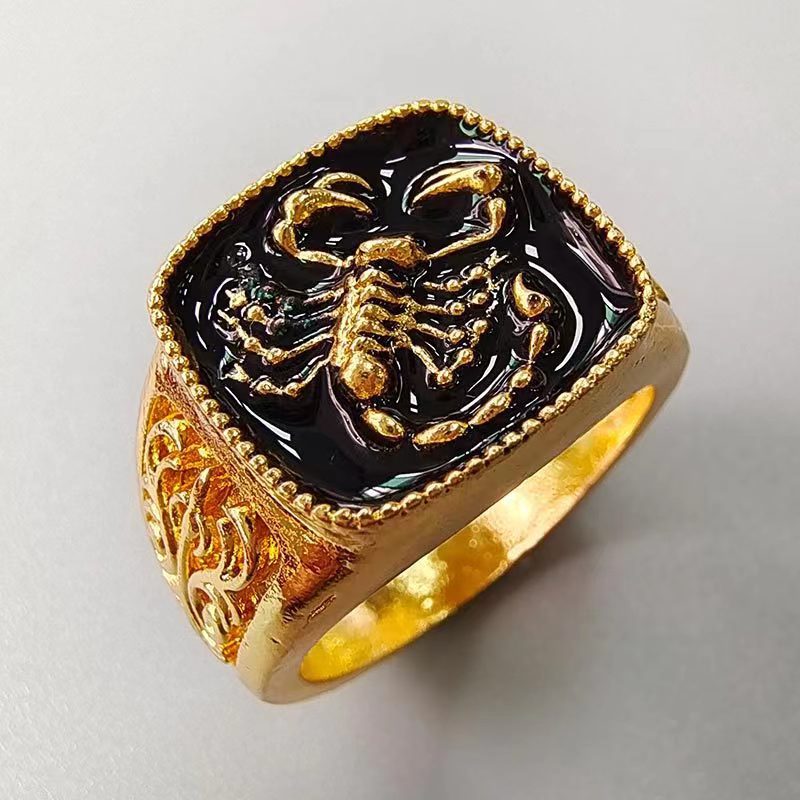 Wholesale Creative Scorpio Relief Men's Poisonous Scorpion Memorial Rings