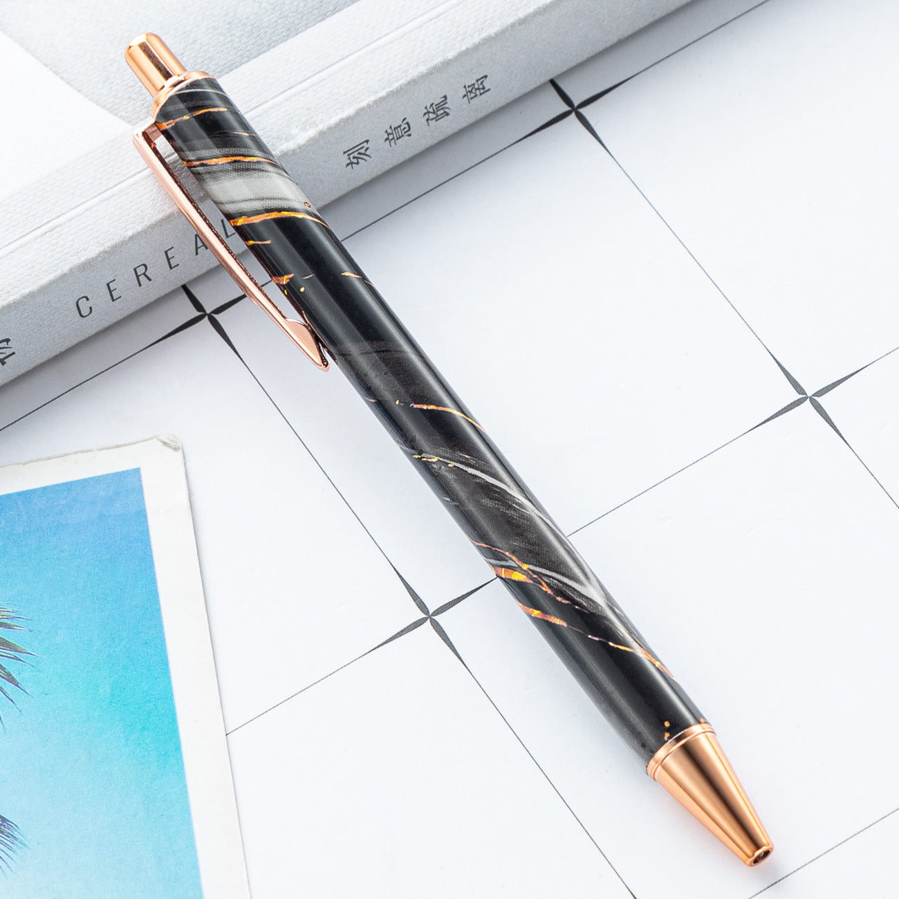 Wholesale New creative student cute printing pattern metal pen