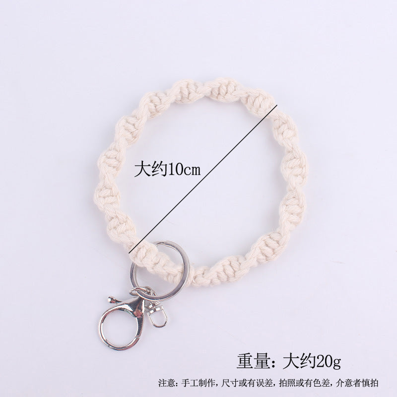 Wholesale Handwoven Cotton Rope Keychain