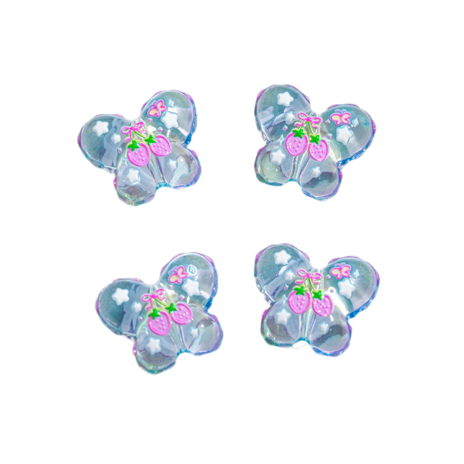 Wholesale 10pcs Creative Cartoon Butterfly Through-Hole Beads OLY Exclusive