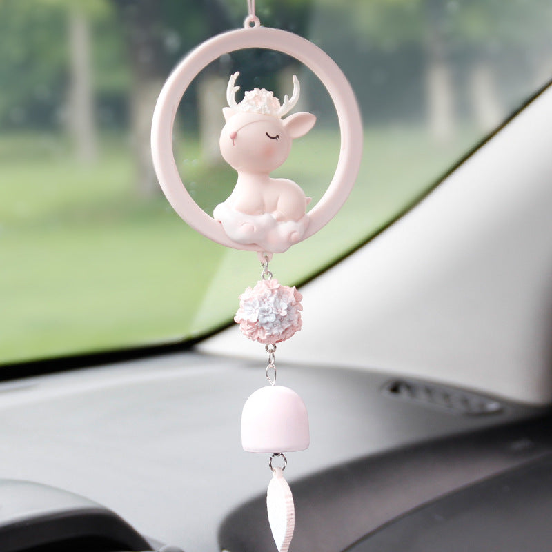 Wholesale Resin Deer Car Rearview Mirror Pendant