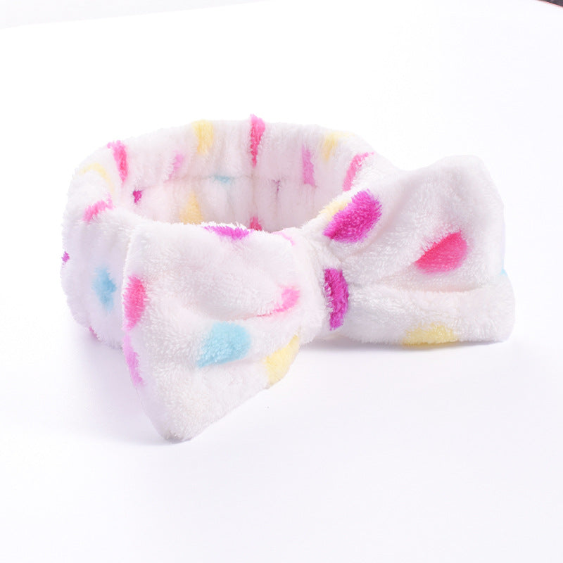 Wholesale Plush Makeup Bow Headband