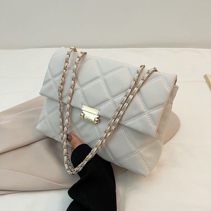 Wholesale Lingge Chain PU Single Shoulder Crossbody Bag