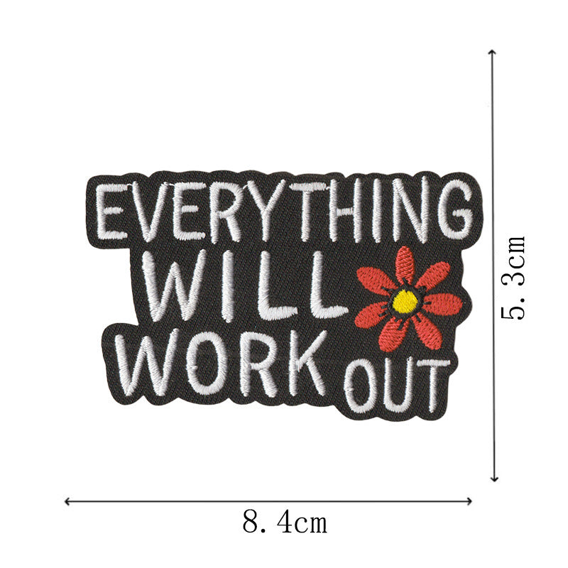Wholesale Embroidered Letter Patches Set Of 9 Heat Glue Back DIY Towel Craft Supply