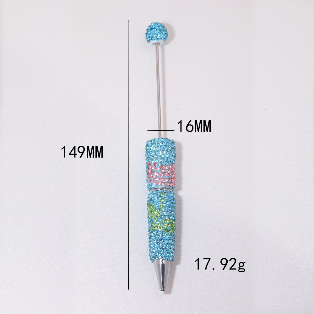 Wholesale 5pcs Tulip Full Diamond Heavy Soft y Ballpoint Fancy Beadable Pens