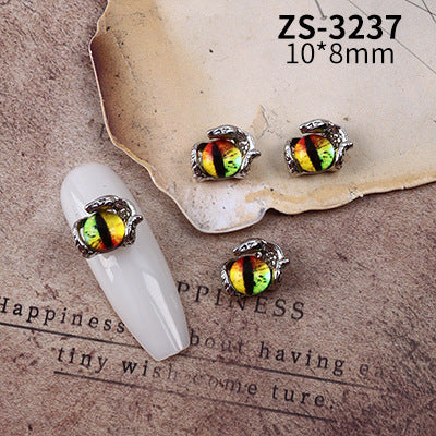Wholesale Dark Cyberpunk Devil Eye Nail Art Decor In Alloy Metal Trendy Chic Nail Accessory For Everyday And Resale