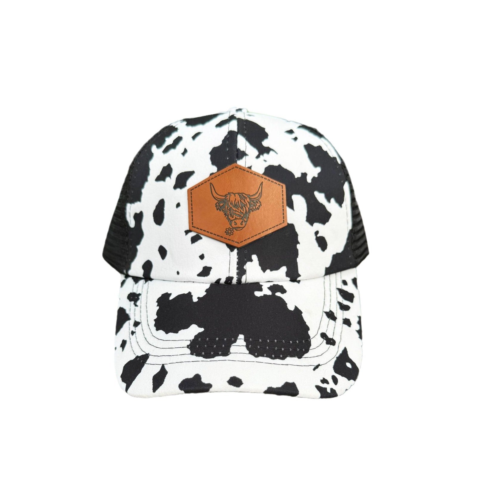 Wholesale Cowhide Leather Label Breathable Mesh Outdoor Travel Sun Protection Cap