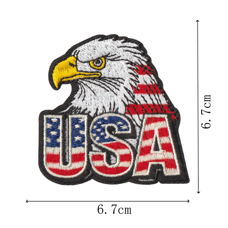 Wholesale 250Th Anniversary USA Flag Eagle Statue Of Liberty Embroidered Patch Set 16 Iron On Coat Patches Gift