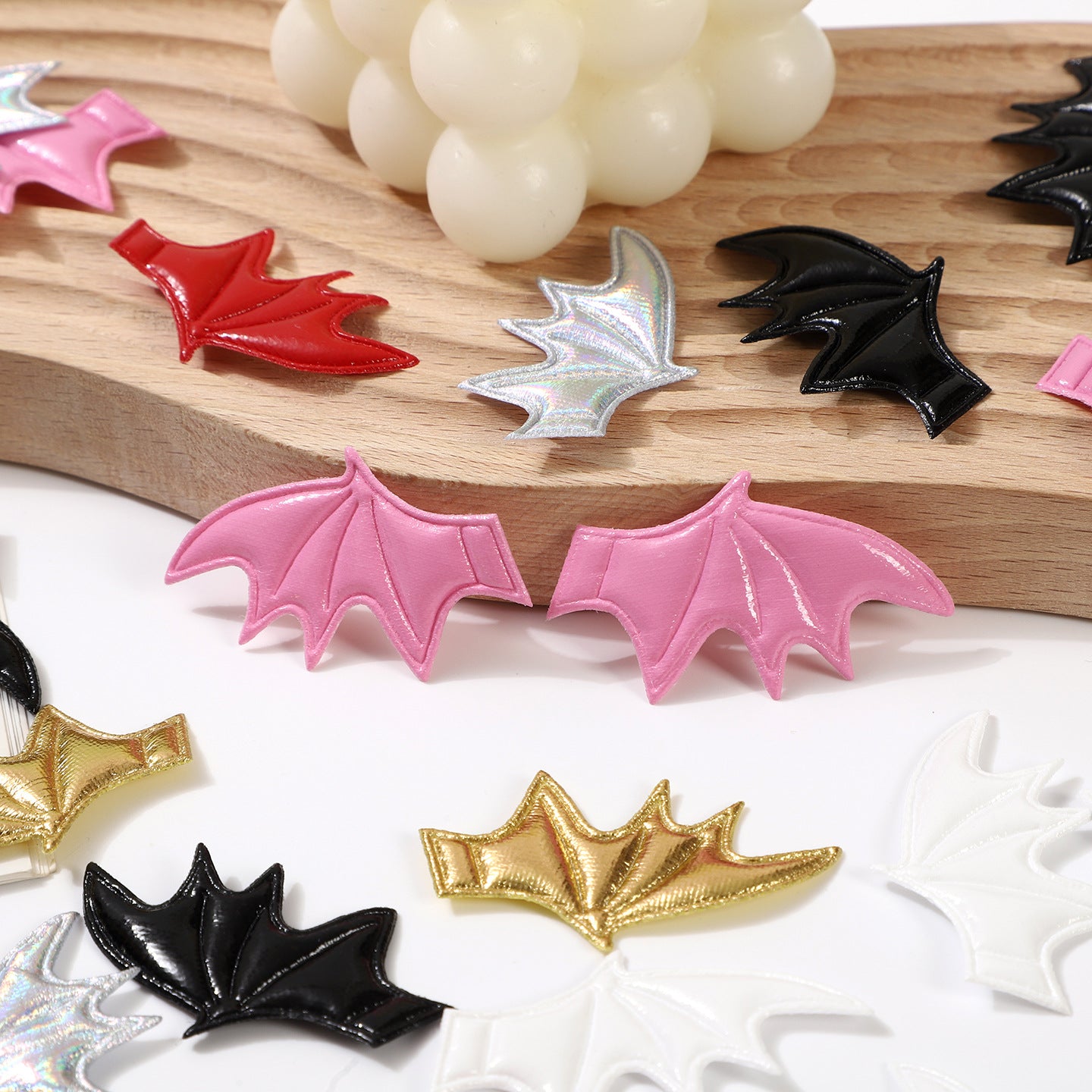 Wholesale 20pcs/pack Ultra Embossed Devil Horn Wings DIY Handmade Vampire Hairpin Doll Hat Decorative Accessories