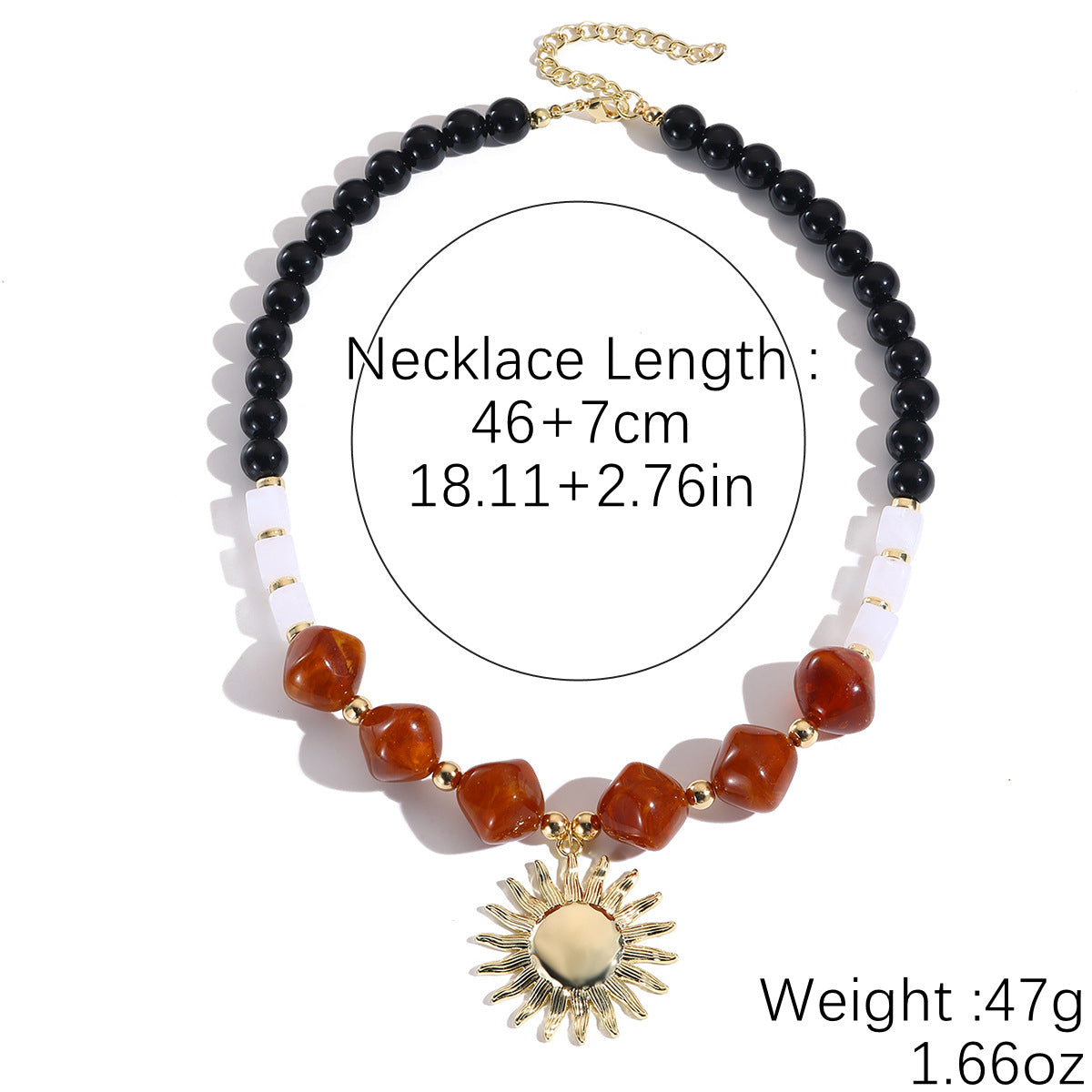 Wholesale Bohemian-style acrylic beaded necklace