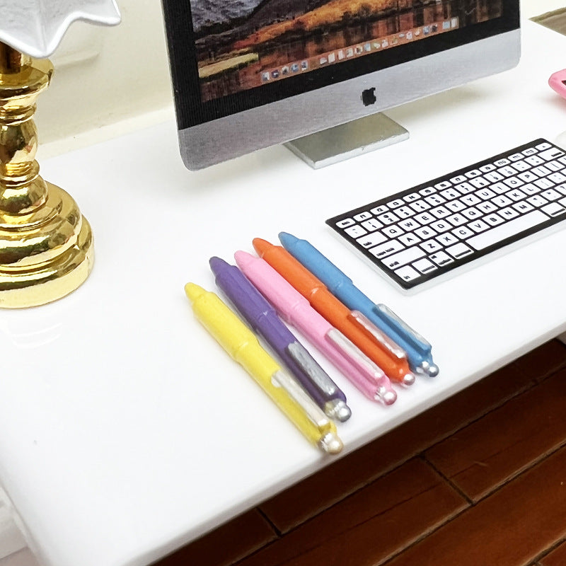 Wholesale 1:12 Dollhouse Mini Metal Ballpoint Pen