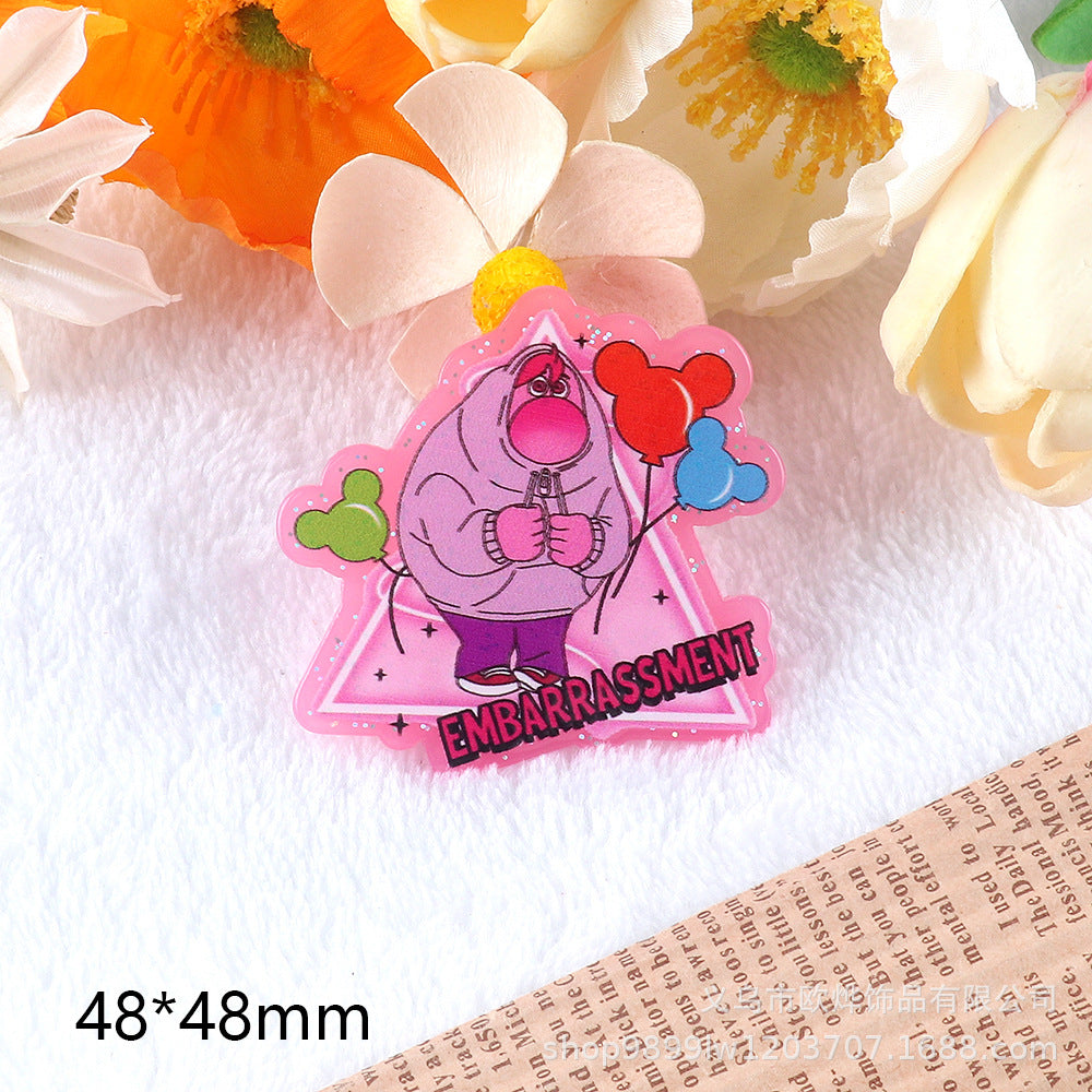 Wholesale 10pcs/pack Cartoon Character Cute Jewelry Pendant Acrylic Pin OLY Exclusive