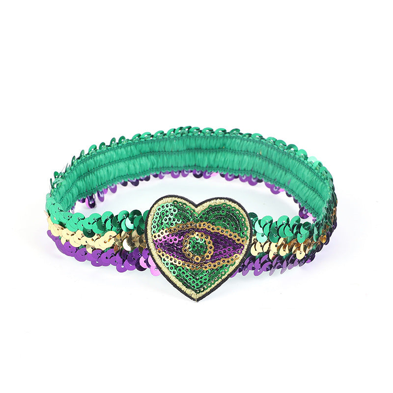 Wholesale Sequin Mermaid Reverse Fish Scale Elastic Headband