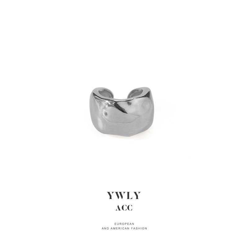 Wholesale Unique Irregular Shape Zirconium No Ear Bone Clip Earrings