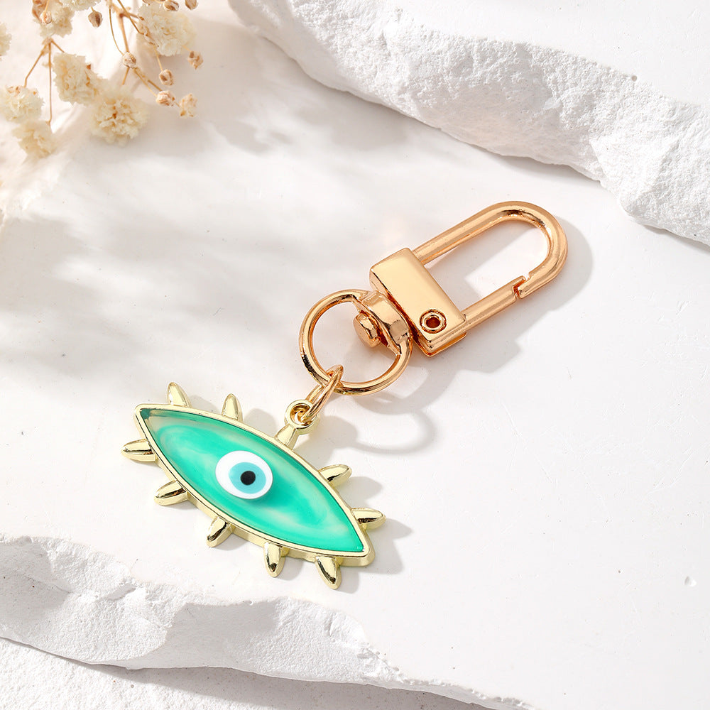 Llavero de aleación de aleación de demonios de halo de halo con tinte personalizado al por mayor