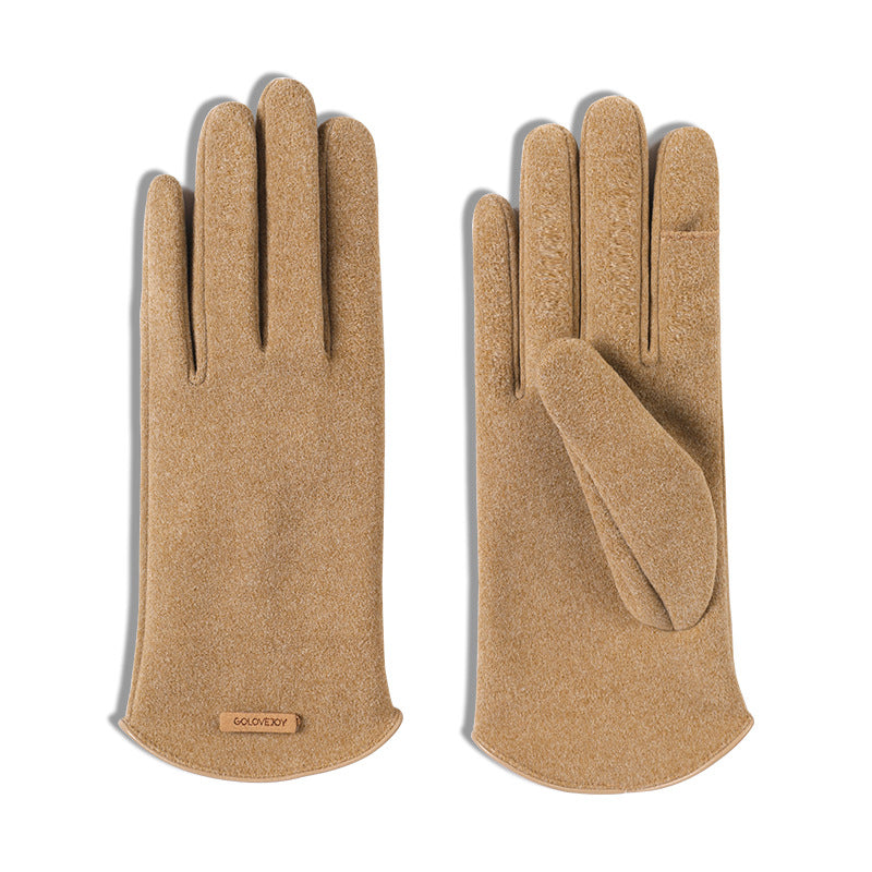 Wholesale Winter German Velvet Warm and Thick Touch Screen Gloves