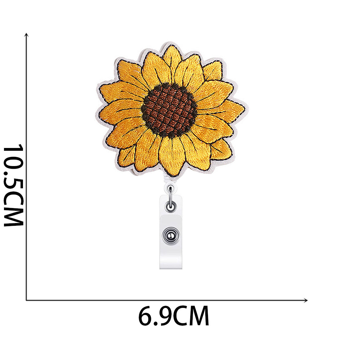 Wholesale Sunflower Easy Pull Buckle Embroidered Cloth Sticker