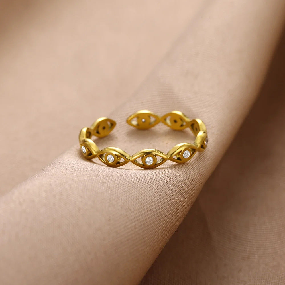 Wholesale Fashion Personalized Devil' s Eye Opening Index Finger Ring