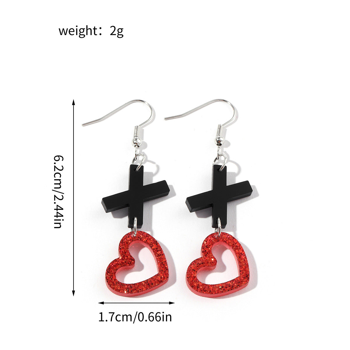 Wholesale Wholesale Valentine's Day series love bear acrylic earrings