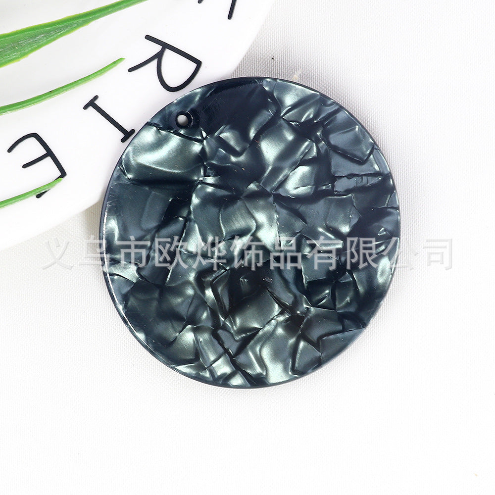 Wholesale 10pcs Textured Acrylic Circle Key Pendant Bookmark