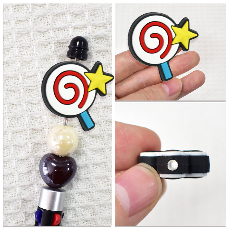 Wholesale  Random 100pcs/pack Cute Cartoon Food Series Beads Focal Beads