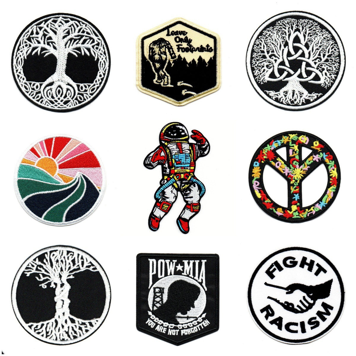 Wholesale Stylish Skull Embroidered Patch For et Boutique Decorative Accessory